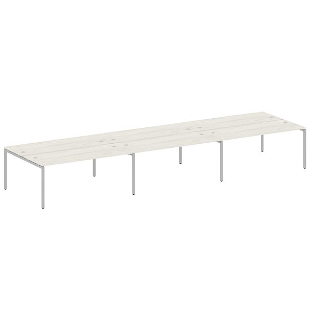 Metal System Quattro Р. ст. на 6 раб. места на П-образном м/к 40БП.СМ-6.5 Дуб наварра/Серый металл 5400*1475*750 - Вид 1