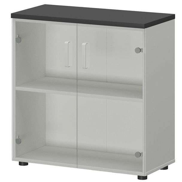 Шкаф СМШ-28С2 Белый/Графит 792x380x835 Смарт - Вид 1