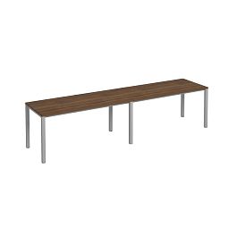 Рабочая станция на металлокаркасе КФ (2х160) Комфорт КФ К.С1 1133-2 ОФ французский орех / серый - Фото предпросмотра