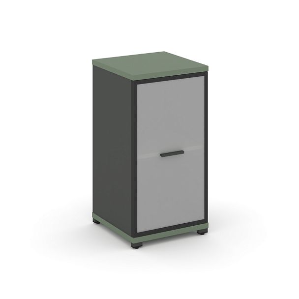 Concept Шкаф 1 узкая секция, 2 ниши CN.STU.E-213 RMB A Кобо/Антрацит/Металл Антрацит/Сатин 420*420*818 - Вид 1