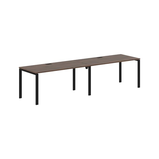 Стол 2-х местный EUWST 3180 Дуб Денвер тёмный/Черный 3126х800х750 EDIS - Вид 1