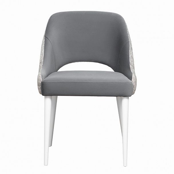 Стул Мила, велюр серый, голебен - Вид 3
