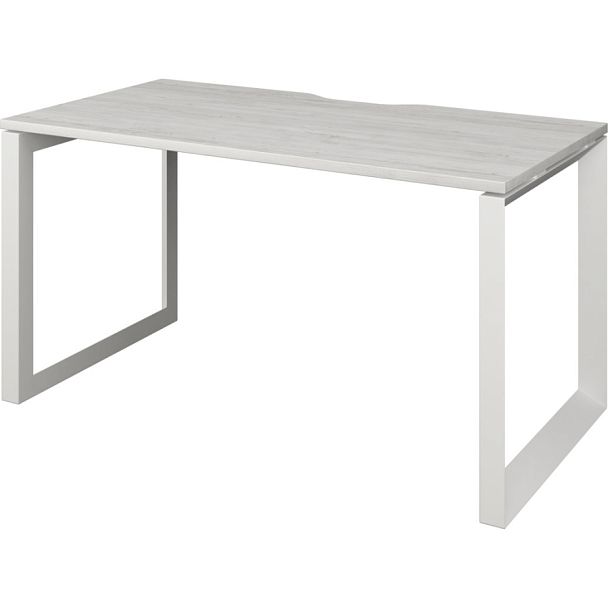 Стол на металлокаркасе НТМП.О-140 Сосна винтер/Белый 1400x730x750 Аргентум-МП - Вид 1