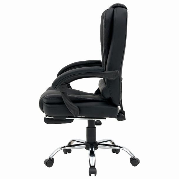 Кресло офисное CROMEX "Lounge MS-007", подножка, 6 массажных модулей, экокожа, черное, 532960 - Вид 10