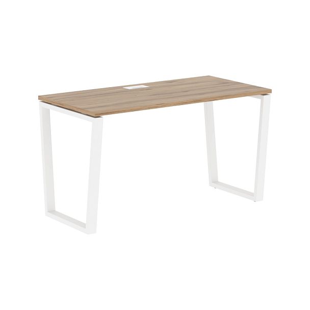 Стол прямой EVST 1367 Дуб Денвер светлый/Белый 1360х670х750 EDIS - Вид 1