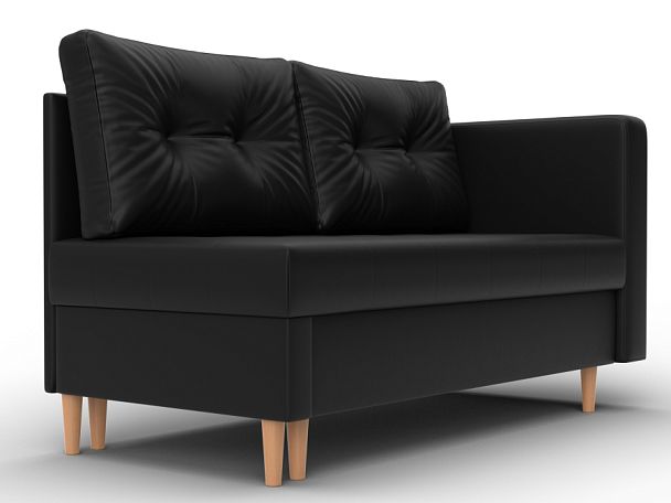 Кушетка Лига-098 Экокожа черный - Вид 1