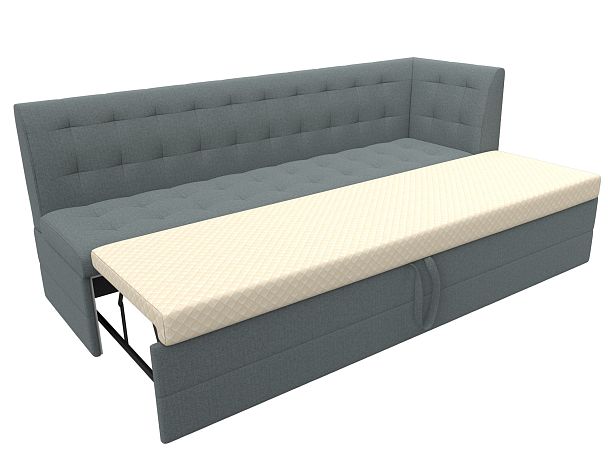 Диван кухонный Бриз с углом справа Рогожка серый - Вид 7