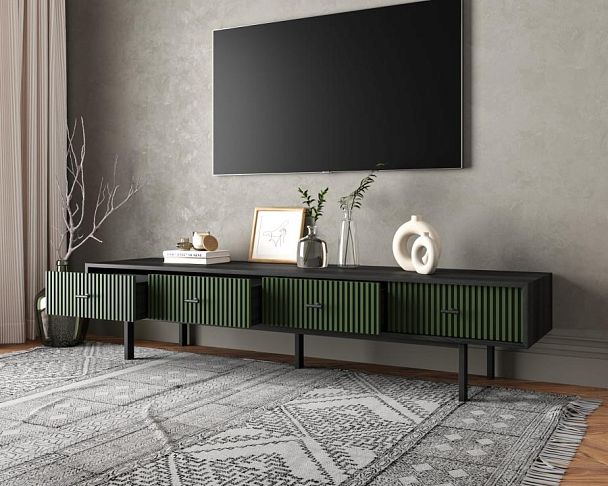 Комод с четырьмя ящиками под TV Emerson арт EM06/green/L - Вид 2