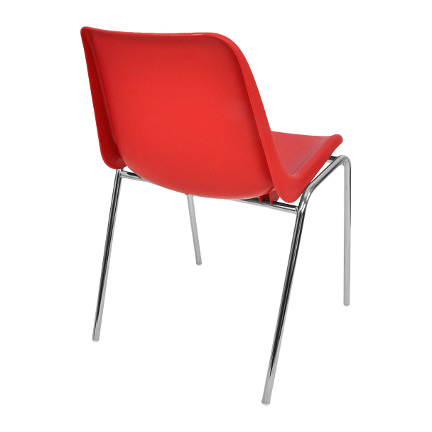 Стул Vicenza (4 ножки) Каркас хром, красный, РП+ИК, стопируемый - Вид 4