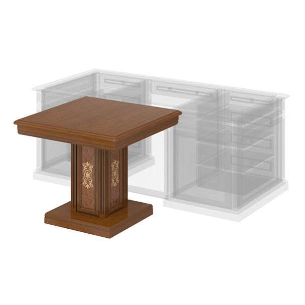 Конференц стол "Версаль люкс"  ПК-ВРЛ-ПР90х90/И3-В1-209 орех орвието - Вид 1