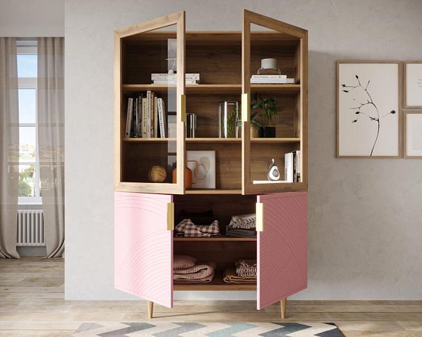 Буфет с двумя дверками Line LN11/GR1/pink - Вид 2
