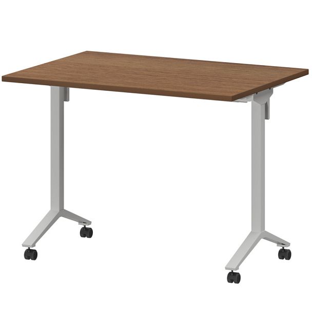 Стол мобильный складной МБ22-100.70 Орех/Белый 1000x700x750 Моби - Вид 1