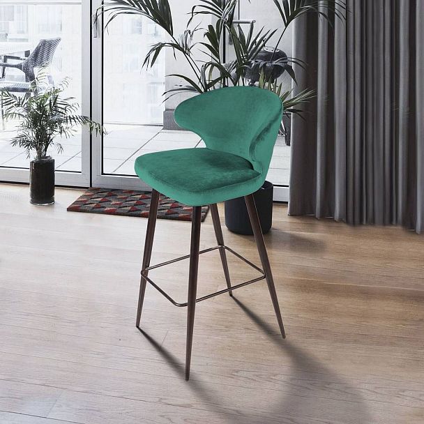 Стул барный Richard, бархат зеленый 19 - Вид 7