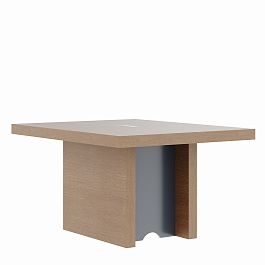 Брифинг-приставка / Элемент стола переговоров Concept 140x110x76 дуб капучино - Фото предпросмотра