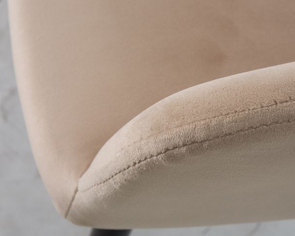 Стул обеденный DOBRIN ROBERT (черные матовые ножки, велюр V108-98 Бежевый) - Вид 9