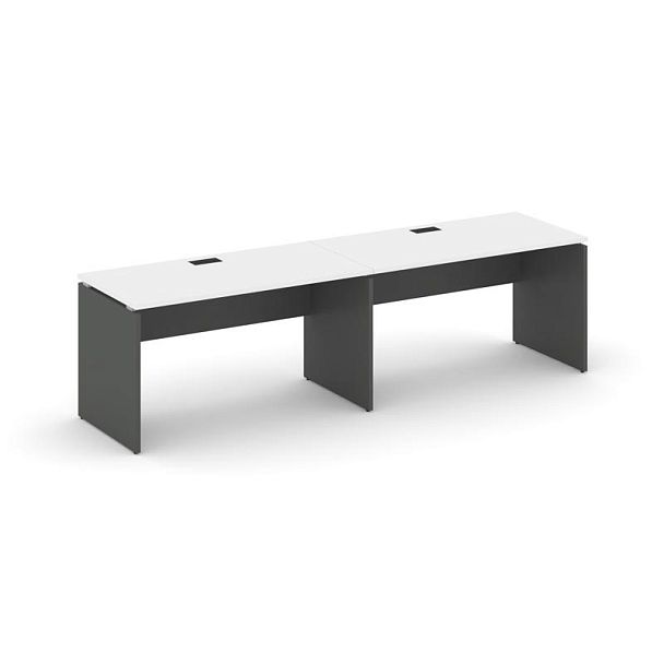 Стайл Проджект Рабочая станция 1 сторон. SN-D.ORS-011 Белый/Антрацит NEW/Черная Заглушка 1960*700*75 - Вид 1