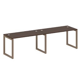 Metal System Quattro Р. ст. на 2 раб. места на О-образном м/к 50БО.СМ-2.3 Венге/Мокко металл 2800*720*750 - Фото предпросмотра