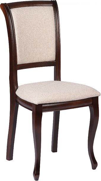 Комплект деревянных стульев с мягким сиденьем Арктос Темный орех/Кремовая рогожка, 2 шт. - Вид 3