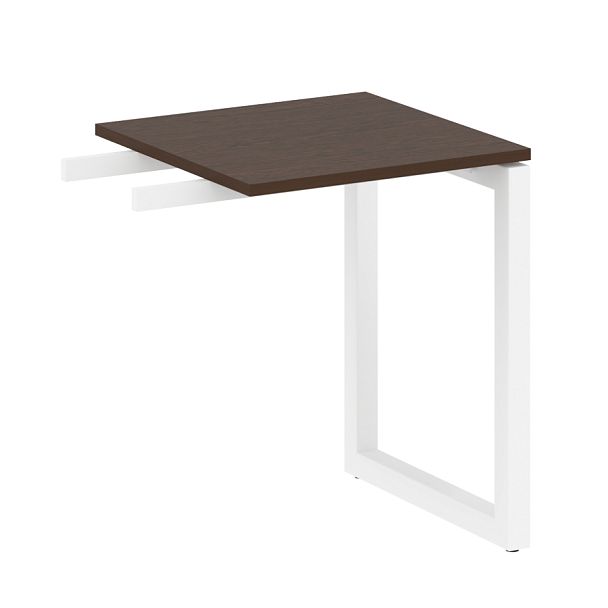 Metal System Quattro Приставной элемент на О-образном м/к 50БО.ПР-1 Венге/Белый металл 600*600*750 - Вид 1