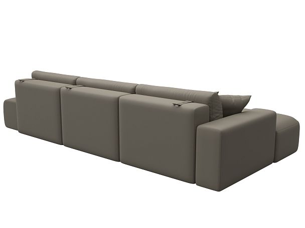 Диван угловой Лига-036 НПБ Модерн Лонг левый угол Экокожа бежевый - Вид 6