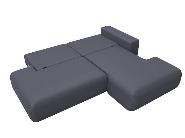 Диван угловой Лига-036 НПБ Модерн правый угол Экокожа серый - Вид 9