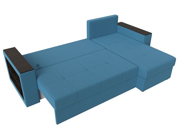 Диван угловой Дубай Лайт правый угол Рогожка голубой - Вид 8