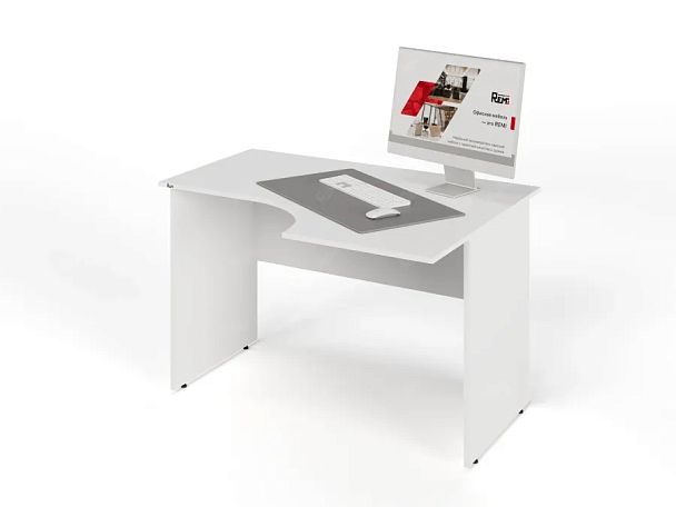 UNITY PС3-12 R БЕЛЫЙ Офисный стол угловой Правый 1200х900х750 - Вид 2