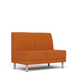 Секция 2-местная Александрия экокожа оранжевая CN1120 - Фото предпросмотра