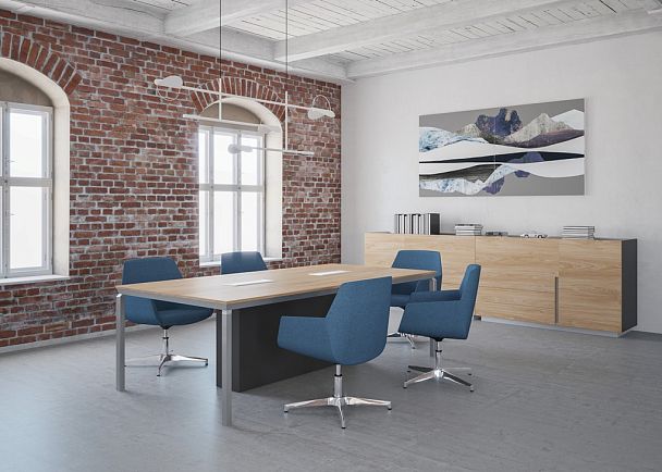 Тумба опорная 2 Oliver 800x800x569 / корпус: дуб табак, фасады: дуб табак - Вид 2