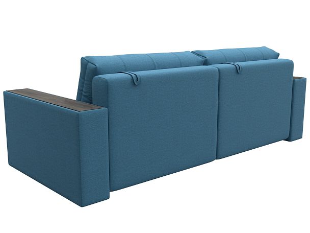 Диван прямой с декором Лига-049 НПБ Рогожка голубой - Вид 5