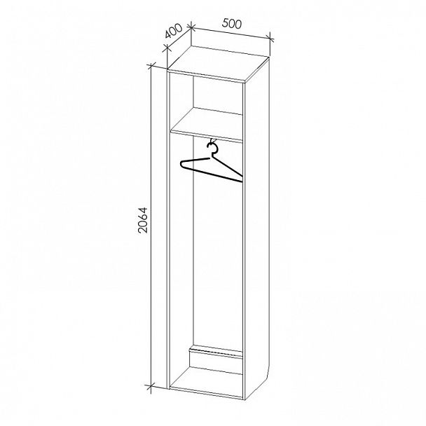 Шкаф для одежды "Агат" Г6.01 - Вид 2