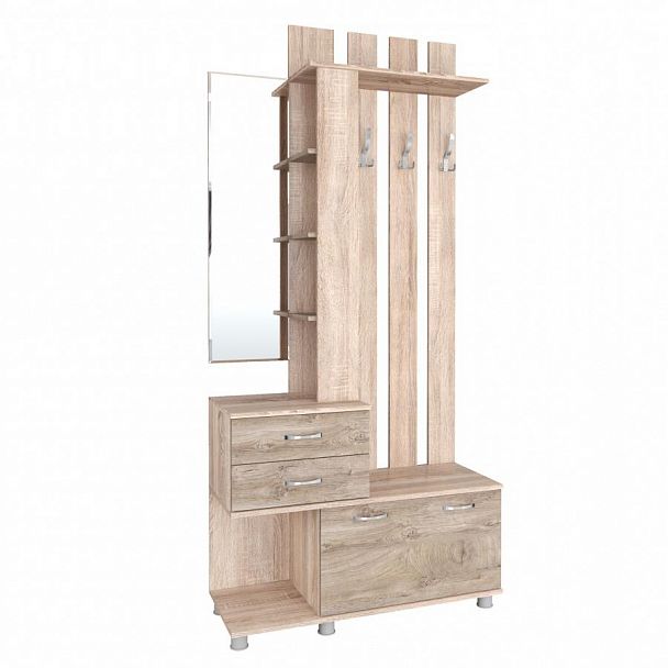 Прихожая "Микс Арт" центральная секция дуб сонома/дуб эндгрейн - Вид 1