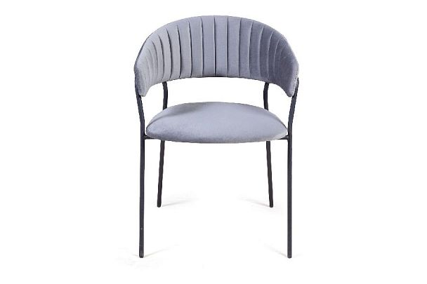 Стул Kelly с подлокотниками, бархат светло-серый 26 - Вид 8