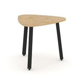 Стайл Проджект Стол переговорный SN-5.SPRG-70.3 Тиквуд Светлый/Металл Черный 900*900*750 - Фото предпросмотра