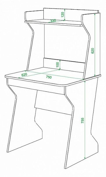 Стол компьютерный Домино СК-11 Венге/Карамель - Вид 3