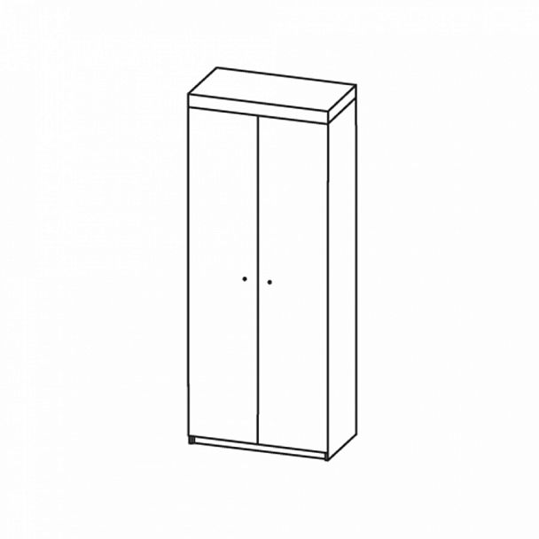 Шкаф для одежды  TOKYO786х440х1980 "Офисные шкафы для документов" ТК-001048000196 зебрано - Вид 1