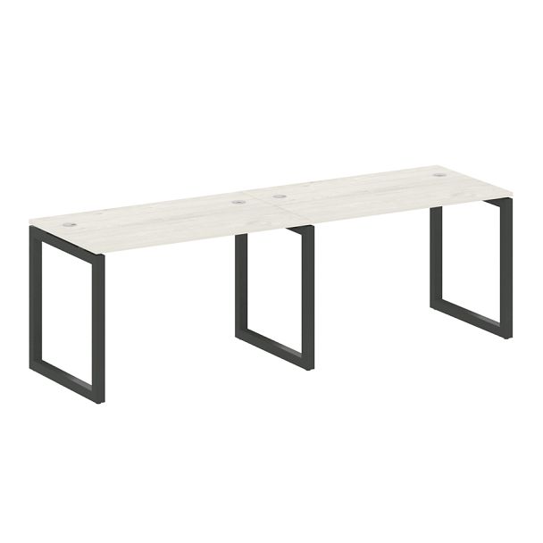 Metal System Quattro Р. ст. на 2 раб. места на О-образном м/к 50БО.СМ-2.2 Дуб наварра/Антрацит металл 2400*720*750 - Вид 1