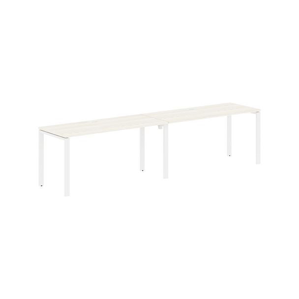 Стол 2-х местный EUWST 3167 Ясень Траун/Белый 3126х670х750 EDIS - Вид 1