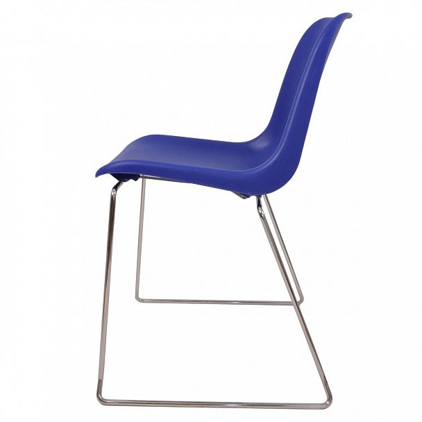 Стул Vicenza (пруток), каркас хром, синий, стопируемый - Вид 3