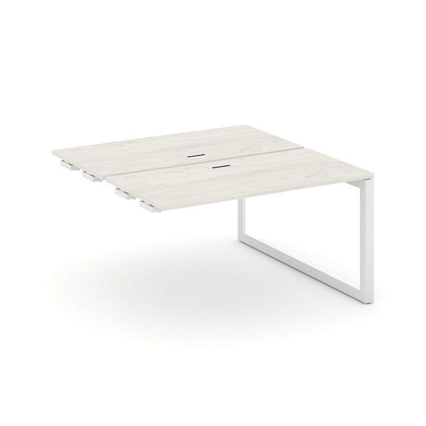 Style Project Next Стол-приставка к опор. элем. SN-59O.DPRS-022 Дуб Наварра/Металл Белый/Белый Заглушка 1180*1632*750 - Вид 1