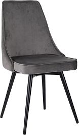 Стул для дома Бюрократ CH-K4_SP с повор.мех. т.серый Holland 18 металл черный на ножках (CH-K4_1/SP/HL18) - Фото предпросмотра