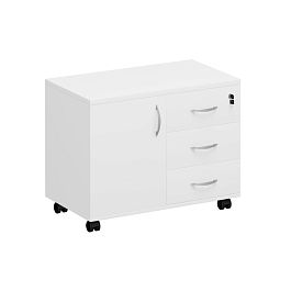 Тумба сервисная с ящиками Комфорт КФ К.306 БП белый премиум - Фото предпросмотра