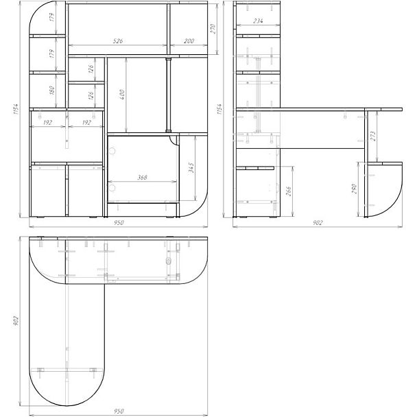 Стол-стеллаж Знайка - Вид 2