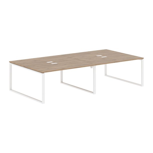 Стол 4-х местный EQWST 3116 Дуб Денвер светлый/Белый 3126х1606х750 EDIS - Вид 1