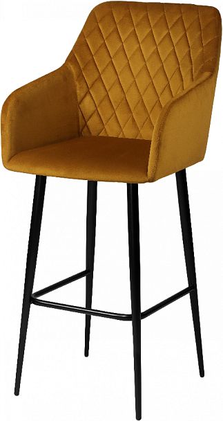 Барное поворотное кресло Барли К, Confetti chai tea/черный - Вид 2