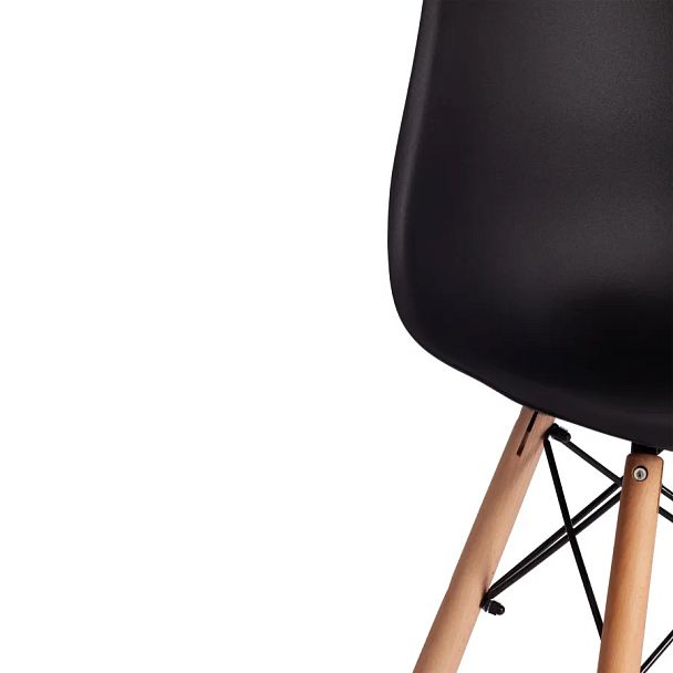 Стул барный Синди Бар Чаир/Cindy Bar Chair (мод.80-1)/1 шт. в упаковке, дерево бук/металл/пластик, Black (Черный) 3010/ натуральный - Вид 8