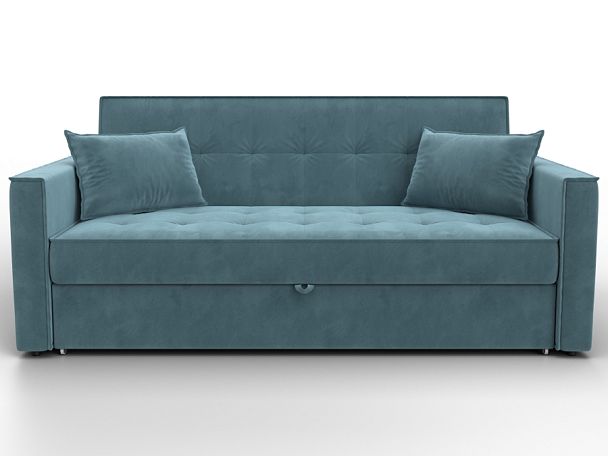 Диван прямой Лига-104 (160) Велюр бирюзовый - Вид 2