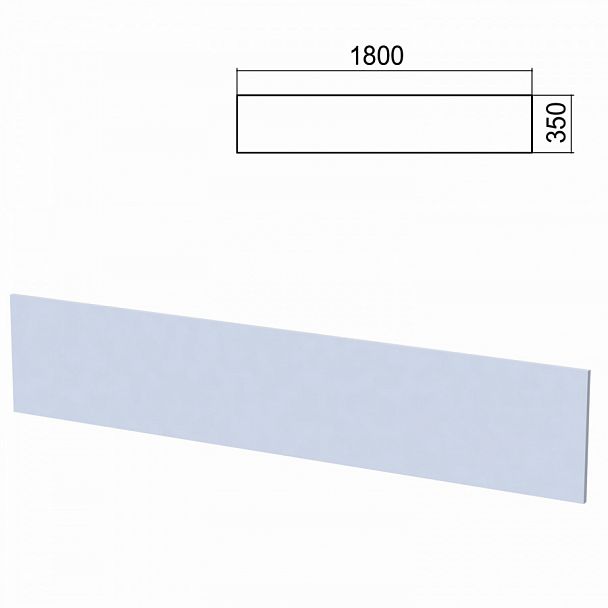 Экран к столам на металлокаркасе "Арго", шириной 1800 мм, серый - Вид 1