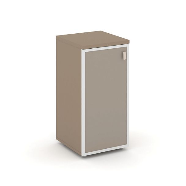 Estetica Шкаф низ. узкий лев. (1 низ. фасад стекло лакобель в раме) ES.SU-3.2R (L) U Латте/Лакобель umbra 400*420*823 - Вид 1