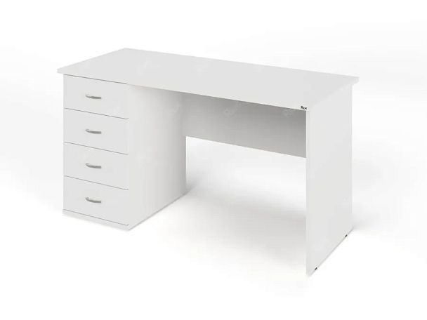 ЛАЙТ / LIGHT RLG007-14x6L Однотумбовый стол 140x60x75 Белый - Вид 1